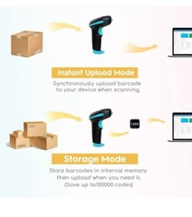 NADAMOO Wireless Barcode Scanner 328 Feet Distance USB Cordless …