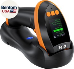 Barcode Scanner Wireless with Screen: Pro Version 1D 2D QR with Setting Keypad C