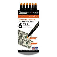 Dri Mark Counterfeit Money Detector Pen, Marker, with Chisel Tip Made…