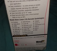 NEW = WASP WLR8950 12&Prime; RANGE LR CCD BARCODE SCANNER ( USB )