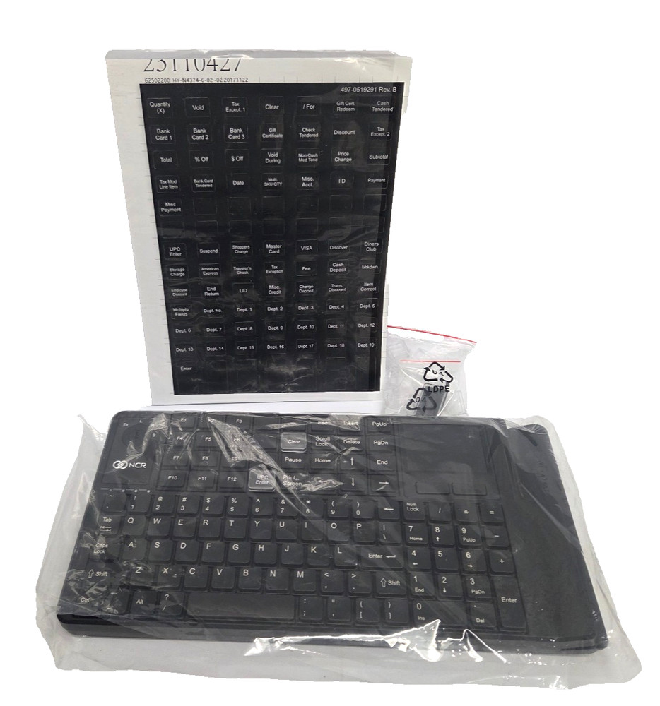 NCR RealPOS Alpha + POS Keyboard 6932-6312-9090, GlidePad, MSR, Keylock (No Key)