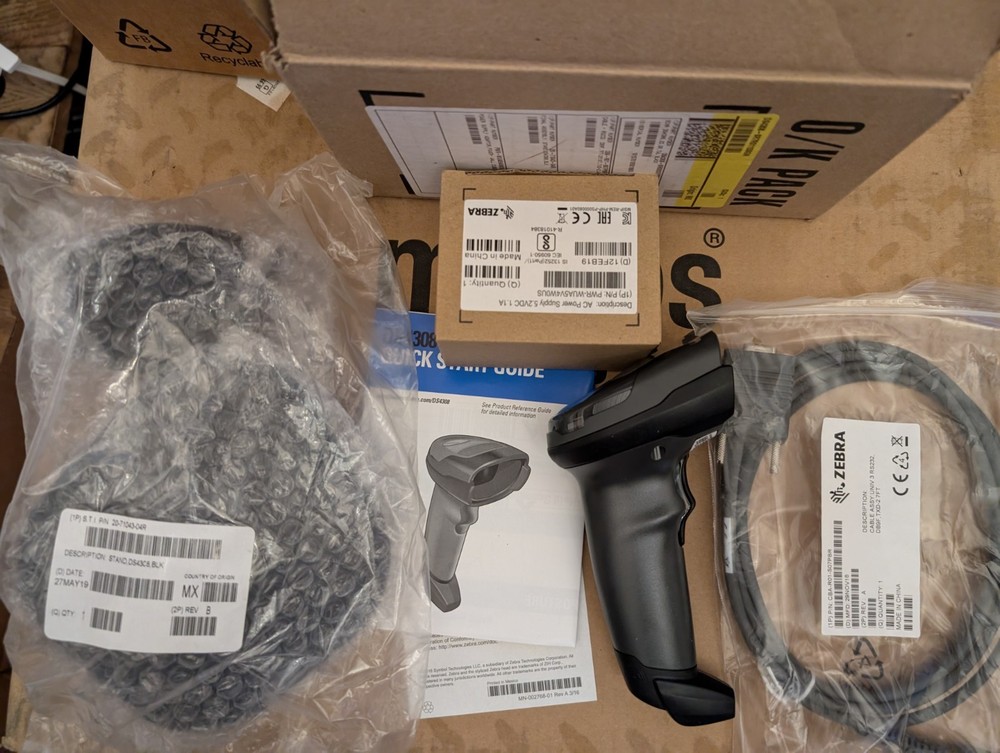 Zebra Symbol DS4308-SR7R0110SGN USB Handheld 1D 2D Barcode Scanner Kit W/ Cable