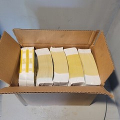 Box of 20 $10,000 Currency Straps/Bands (1000Ct/Unit), Self-Adhesive, Mustard