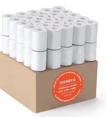 MUNBYN 2 1/4&Prime; X 85 ft Thermal Receipt Paper (50 Rolls) Cash Register Paper Rolls