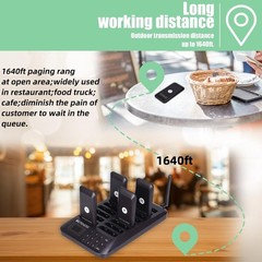 TD157 Restaurant Pager System with 16 Pagers