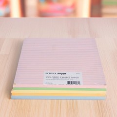 School Smart Ruled Exhibit Paper 8.5 x 11 Inches Assorted Colors 500 Sheets