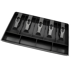 Black Cash Register Drawer Insert Tray Money Storage 5 Bill & 4 Coin Banks