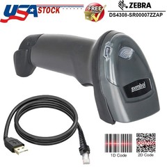 Zebra DS4308-SR00007ZZAP Corded Handheld 2D Barcode Scanner With USB Cable US