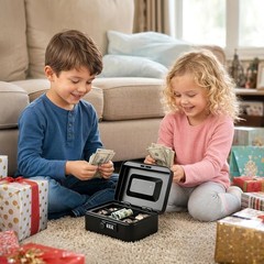 Secure Cash Box with Money Tray & Combination Lock – 7.87 » x 6.3 » x 3.54 »
