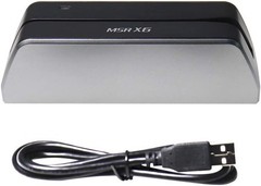 MSR X6 Swipe Card Reader Writer 3-Track USB MSRX6 Compatible W/ MSR206 MSR605X M