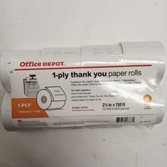 Office Depot 1-ply Thank You Paper Rolls-bright White, 8 Count