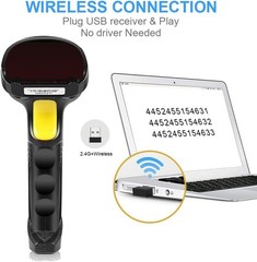 Barcode Scanner Wireless, USB Quick Laser Barcode Scanner Reader Lector De Co…