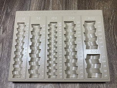 PM Company Coin Counter Sorter Change Tray 9.75” X 7.5” Tray ONLY 6 Compartments