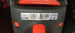 SYMCODE MJ-2020DB INDUSTRIAL BARCODE SCANNER + CRADDLE + USB RECEIVER + CABLE