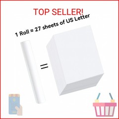 NYEAR A4 Thermal Paper 6 Rolls(210mm/8.27&Prime;width/7.6m long,Φ1.18&Prime;) for portable p