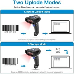 NETUM Bluetooth Barcode Scanner, Support 2.4G Wireless & Bluetooth & Wired Conne