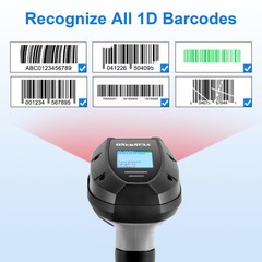 Wireless 1D Laser Barcode Scanner With Stand 2.4G USB Wired Handheld Reader