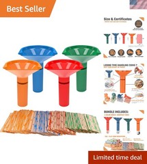 Coin Storage, 4 Color-Coded Tubes & 100 Wrappers – Perfect for Coin Collectors