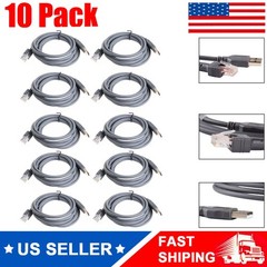 10 Pack 6FT USB Cable Barcode Scanner Cord For Symbol LS2208 CBA-U01-S07ZAR USA