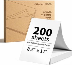 Versatile 8.5×11 Thermal Printing Paper – Smooth Finish, 200 Sheets, Quick-Dry