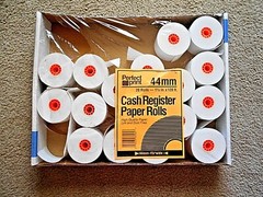 Perfect Print Cash Register Paper Rolls 1-3/4&Prime; x 120 ft. 44mm package of 17 roll