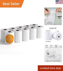 Crisp Image 10 Rolls of 2-1/4 » x 85&prime; Thermal POS Printer Paper – Biodegradable