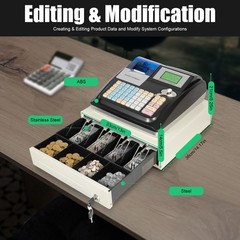NEW Electronic Cash Register 48 Keys Cash Management System with Thermal Printer