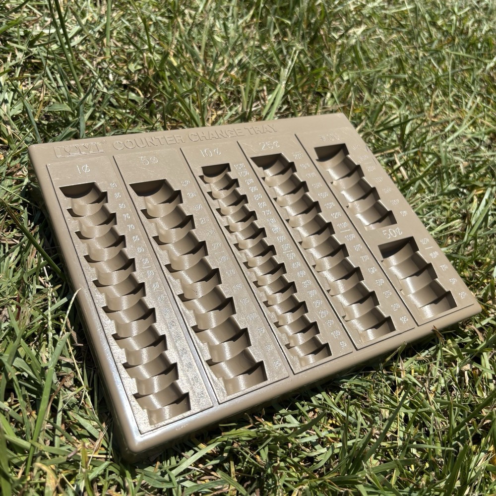 PM Counter Change Tray’s Money, Change Organizer Coin Tray Tan Beige