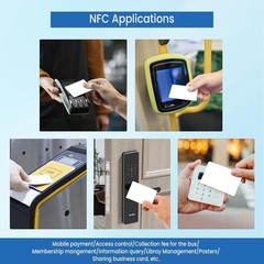 50pcs NFC Tags NTAG215 NFC Cards Printable NFC 215 Cards White NFC Key Tags |…