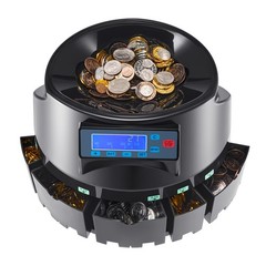 VEVOR USD Coin Sorter Coin Counter Wrapper and Roller 300 Coins/min LCD Display