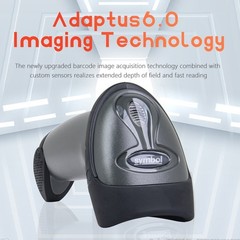 Symbol Zebra LS2208-SR20007R-NA Handheld USB Laser Barcode Scanner w/Stand+Cable