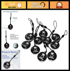 10pcs NFC Keychain Tags, Programmable Ntag215 Chips, NFC Fob for Mobile Devices
