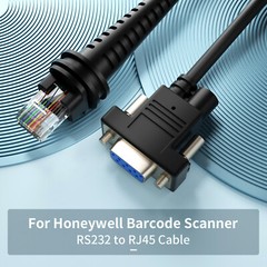 5M RS232 to RJ45 Coiled Cable For Honeywell CBL-020-300-C00 1911i 1280i 1980i