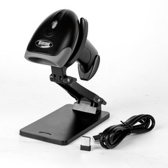 QR Code Scanner with Stand Wireless Barcode for Library Shop