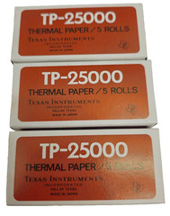 Texas Instruments TP-25000 Thermal Paper Lot of 3 Boxes (15 Rolls) Vintage NOS