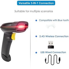 NETUM 2D Barcode Scanner, Compatible with 2.4G Wireless & Bluetooth & USB Wir…