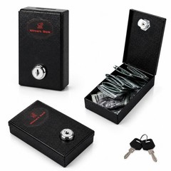Metal Box for Gambler – Winners Bank Portable 4.3 x 2.36 x 0.98 inches, Black