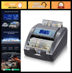 High-Speed Money Counter Machine, 1300 Notes/Min, Accurate Bill Counting, UV/MG