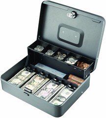 MMF Industries STEELMASTER Tiered Tray Cash Box 11.81×9.43×3.18 in 10