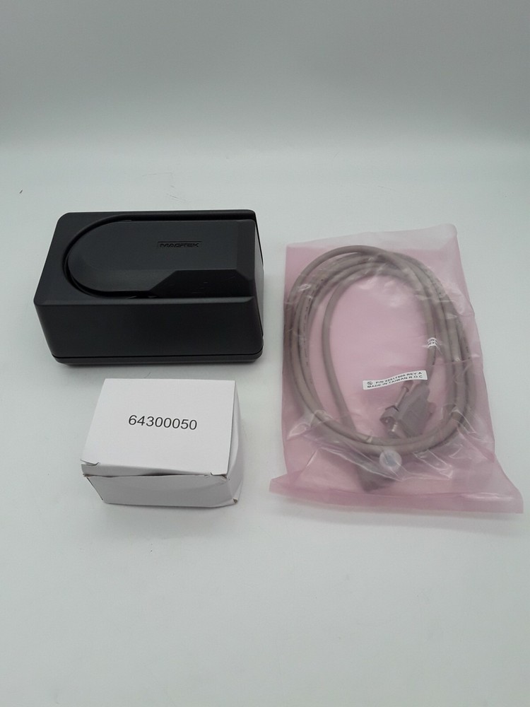 MAGTEK MICR MINI CHECK READER RS232 W/ CABLE AND ADAPTOR 22522003 -ASIS