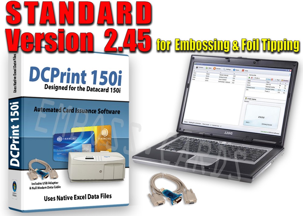 NOTEBOOK + DCPrint 150i STANDARD Card Software BUNDLE for Datacard 150i Embosser