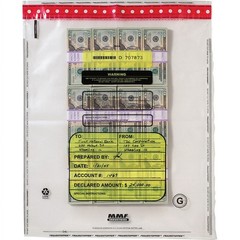 20&Prime;x28&Prime; Tamper Evident (16 Bundle) Deposit Bags – Clear (50 bags)