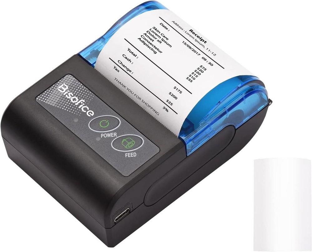 Mini Thermal Printer 2 inch Wireless USB Receipt Bill Ticket Printer
