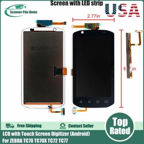 New LCD with Touch Screen Digitizer for ZEBRA TC77 Scanner (Android)