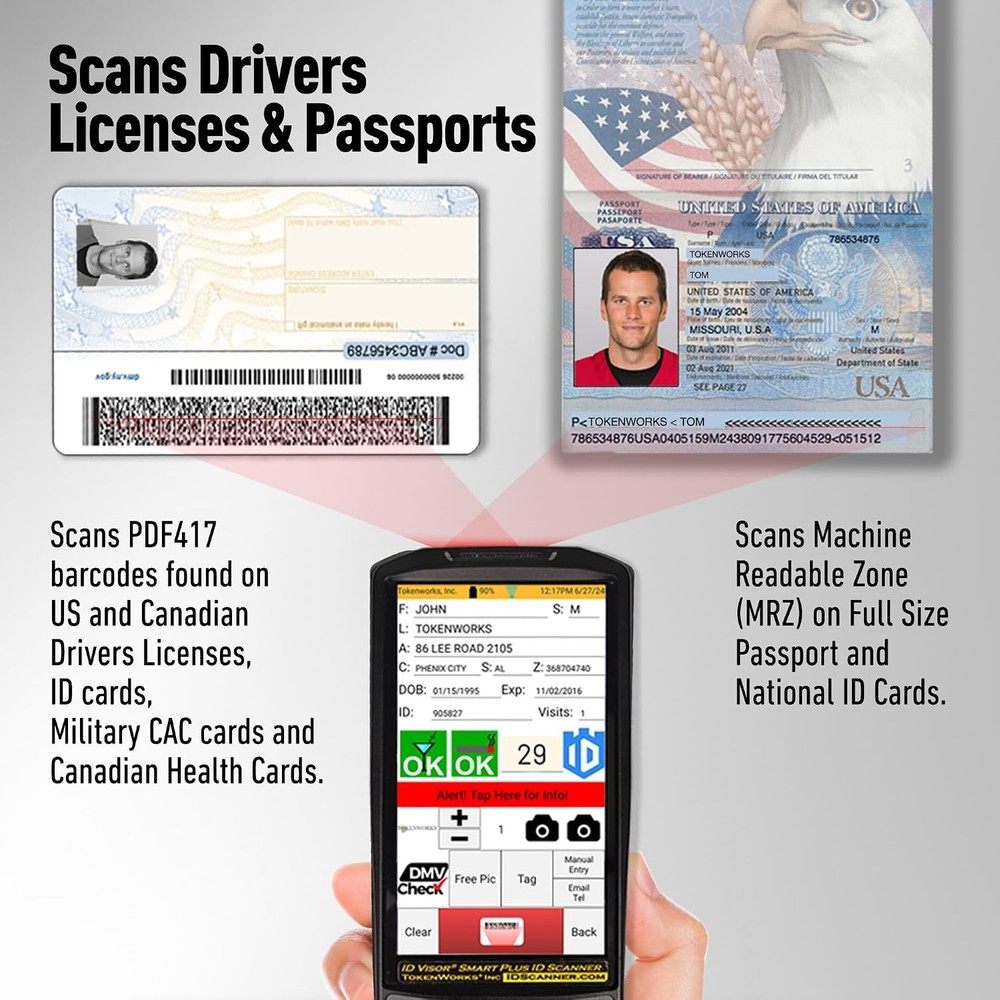 ID Scanner & Passport Age Verification Machine License Reader ID Check Device