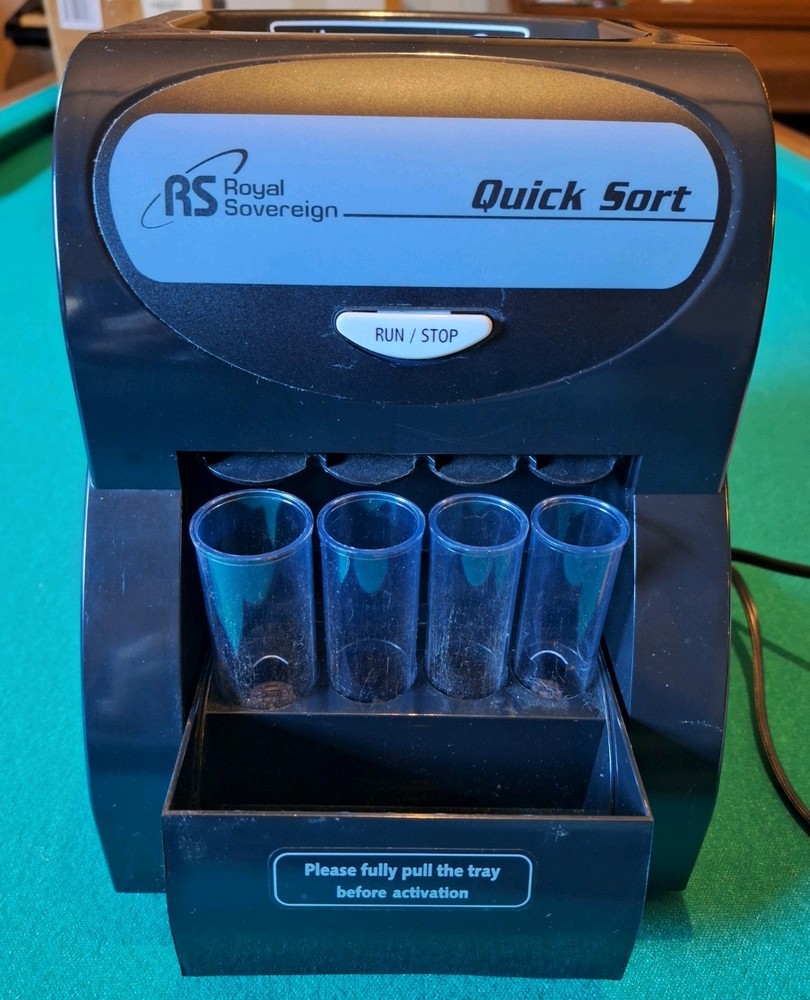 Royal Sovereign Quick Sort Coin Sorter Counter Machine QS-1AC Tested-Works