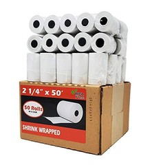 (50 Rollos) 2 1 /4 X 50 Rollos De Papel Termico Para Recibos 55 Gsm Premium Q…