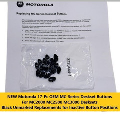New 17-Pc Motorola OEM Unmarked Blk Replacement Keys Inactive Buttons MC Series