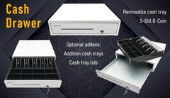 ASSUR 16&Prime; Cash Drawer Cash Register Tray 5 Bill Compatible for All POS System