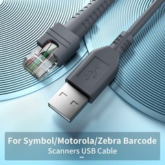 5/10PC 2M Straight Cable USB A to RJ45 For Zebra DS3478 DS3578 DS3578-SR DS6878